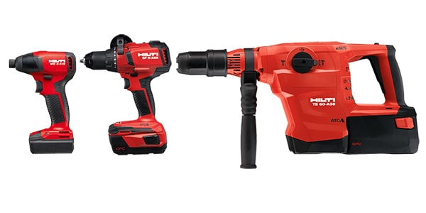 喜利得電池適用于12 V、22 V及36 V充電式工具平臺